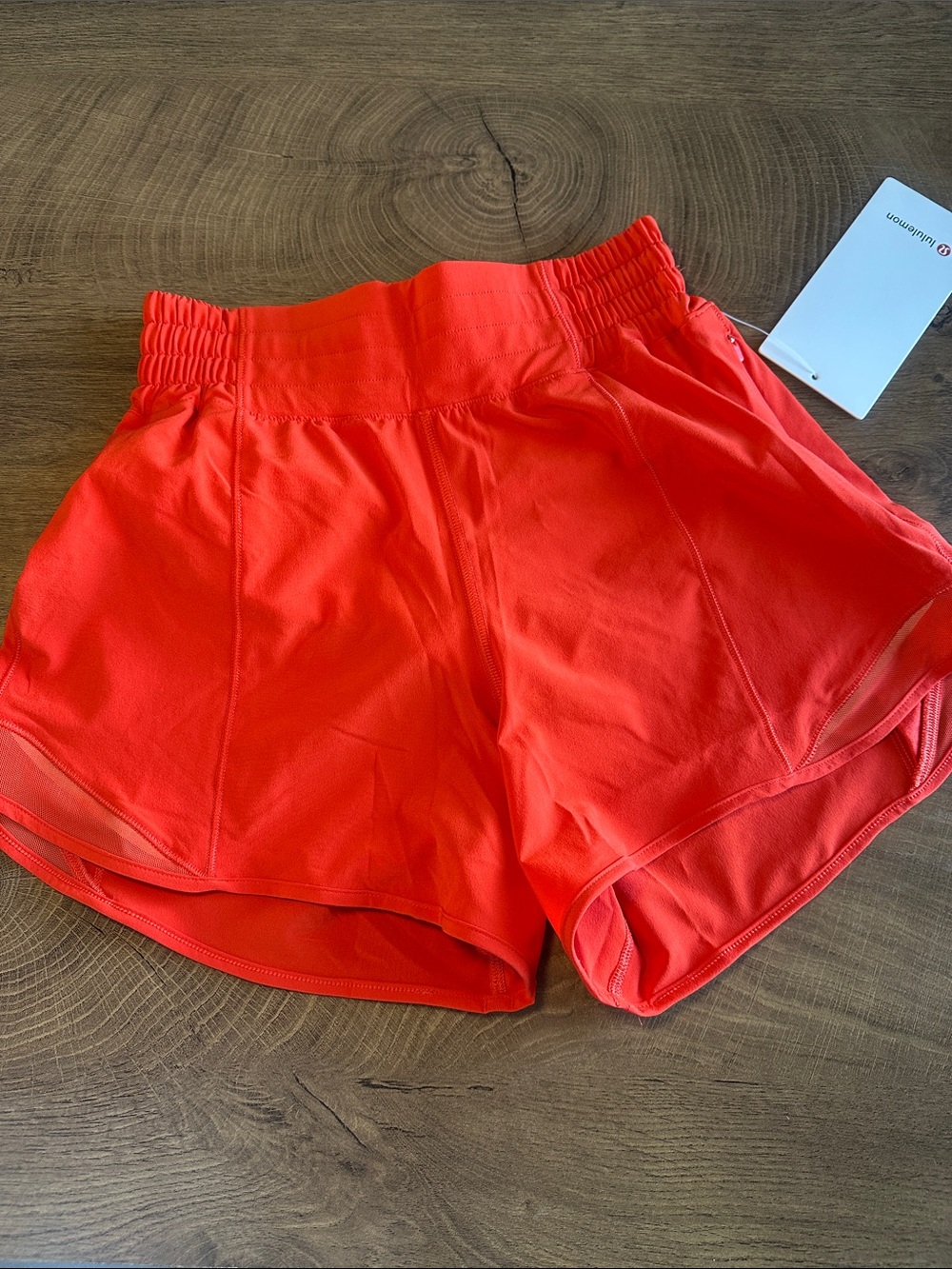 lululemon athletica Bright Red High-Waist Athletic Shorts